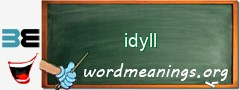 WordMeaning blackboard for idyll